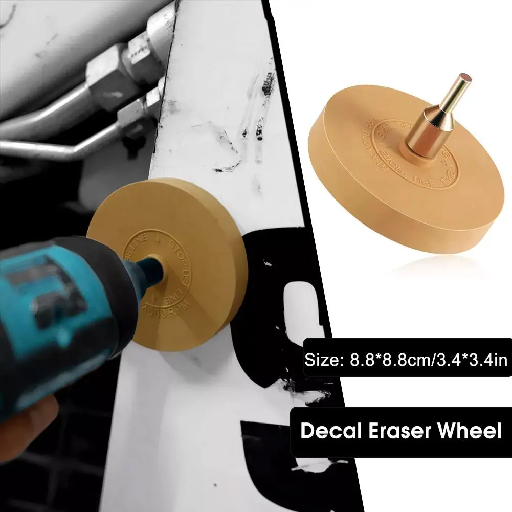 Decal Remover Eraser Wheel Remove Pinstripes Vinyl Tapes Sticker Adhesive Remover Wheel For Drill Rubber Eraser Remover Too O3G9