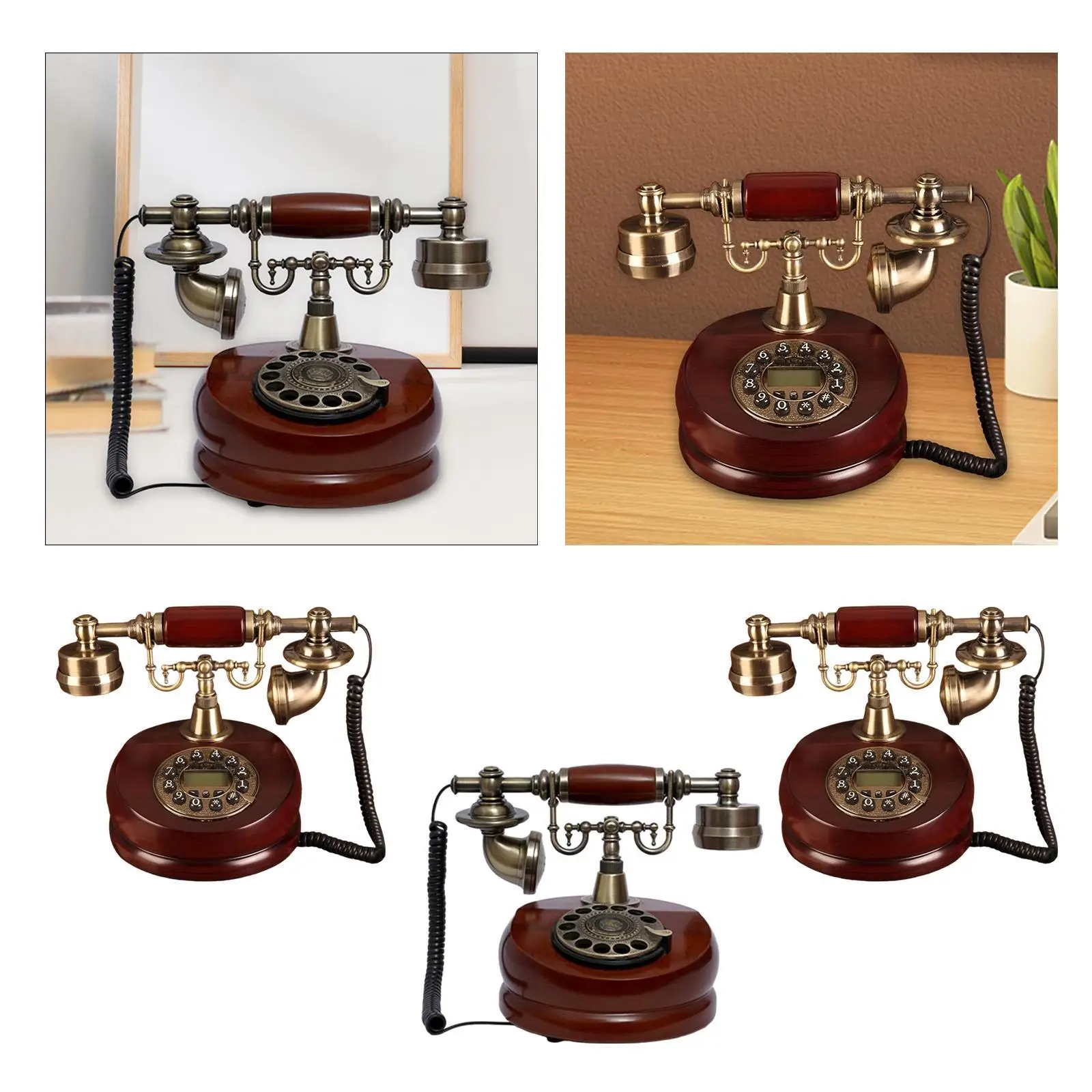 Corded Phone Vintage Design Decorative Old Fashioned Telephone Traditional
