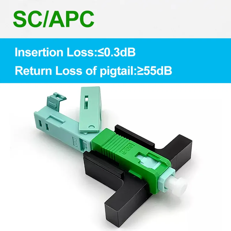 APC Fiber Optic Connector SC FTTH Fiber conector fibra optica SC APC Optical Fibe Quick ConnectorFTTH Fiber Optic Fast Connector
