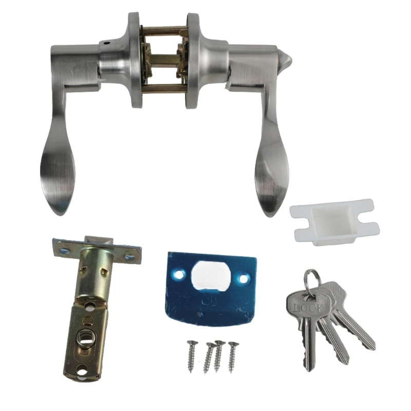 Handle Door Lock Lock Replacement Indoor Aluminum Lock Heavy Duty Door Lock Adjustable Lathces Lock for Home Office