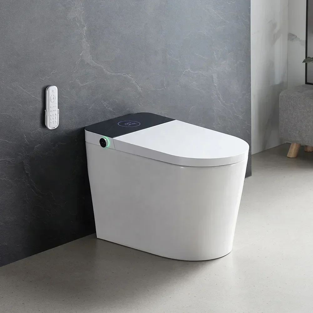 Hot sale Automatic sanitary ware toilet bowl luxury Intelligent bathroom wc black white ceramic japanese toilet
