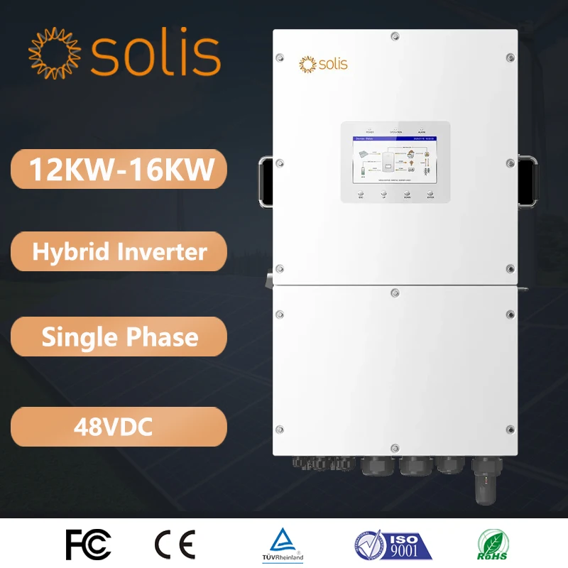 Solis 12KW 14KW 16KW Hybrid Inverter S6-EH1P16K03-Nv-Yd-L High Efficiency Single Phase 60Hz 220 V 230 V 48VDC Solar Inverter