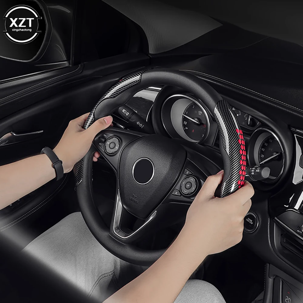 2pcs/set Universal Car Steering Wheel Cover Anti-slip Silicone Steering Protection Accessories Steer Wheel Booster Cover For Car
