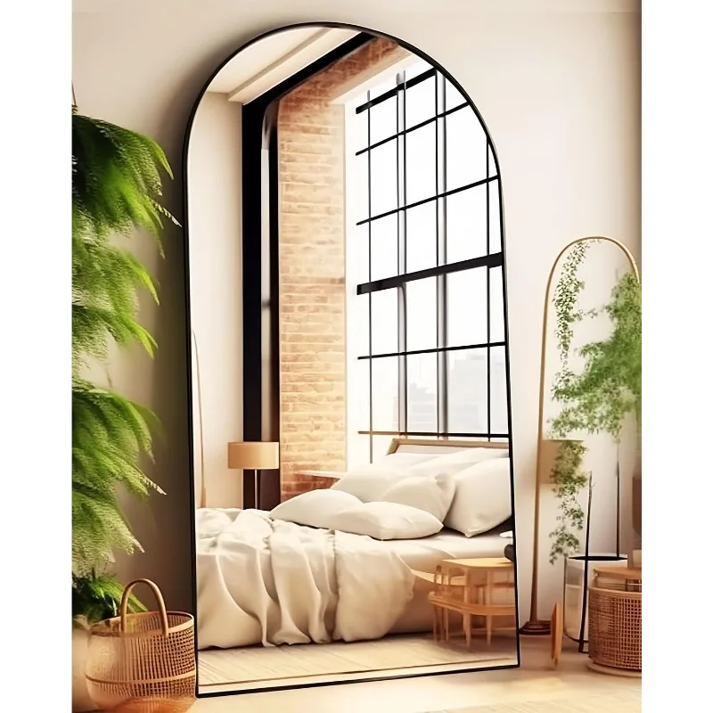 Arch Mirror Full Length, Floor Length Mirror, Arched Floor Mirror, 76"x34" Wall Mirror Full Length, Oversized Floor Mi