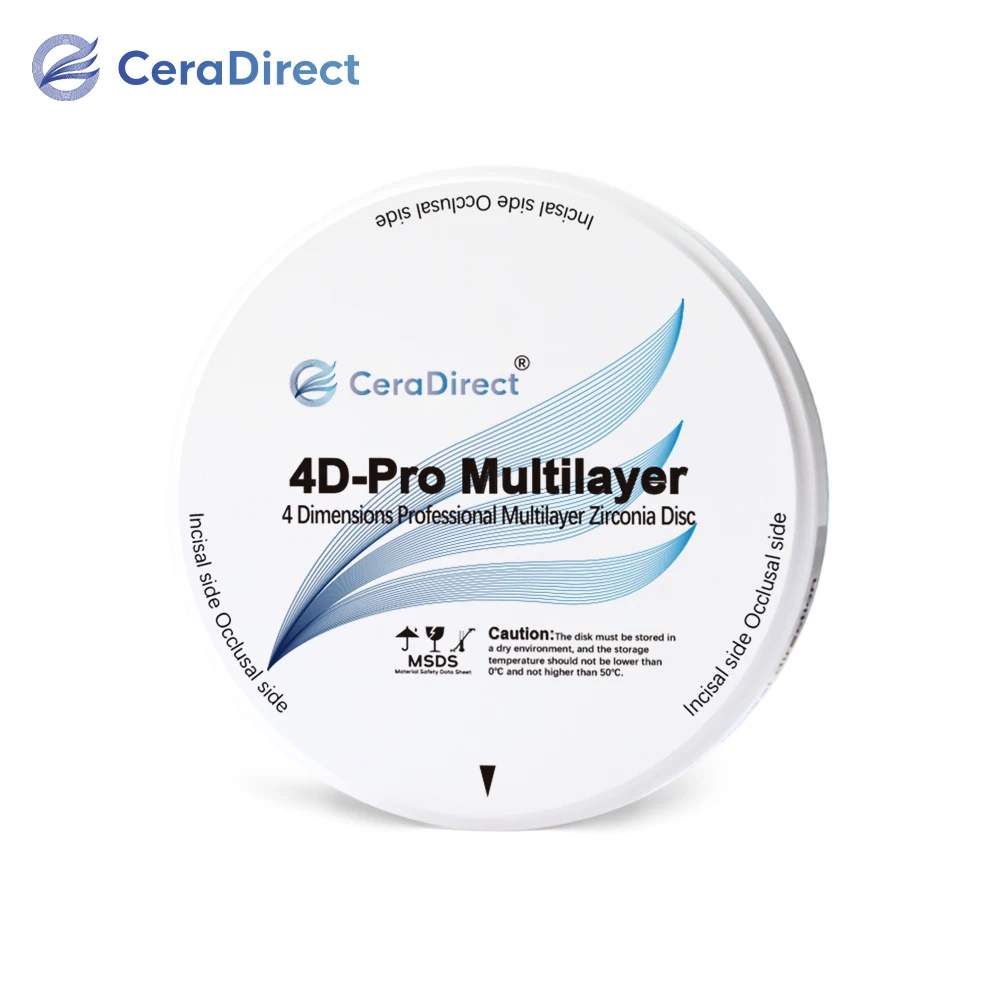 Ceradirect 4D Pro rapid sintering Multilayer Zirconia 98*14-18mm ——for Dental Lab CAD/CAM sales promotion