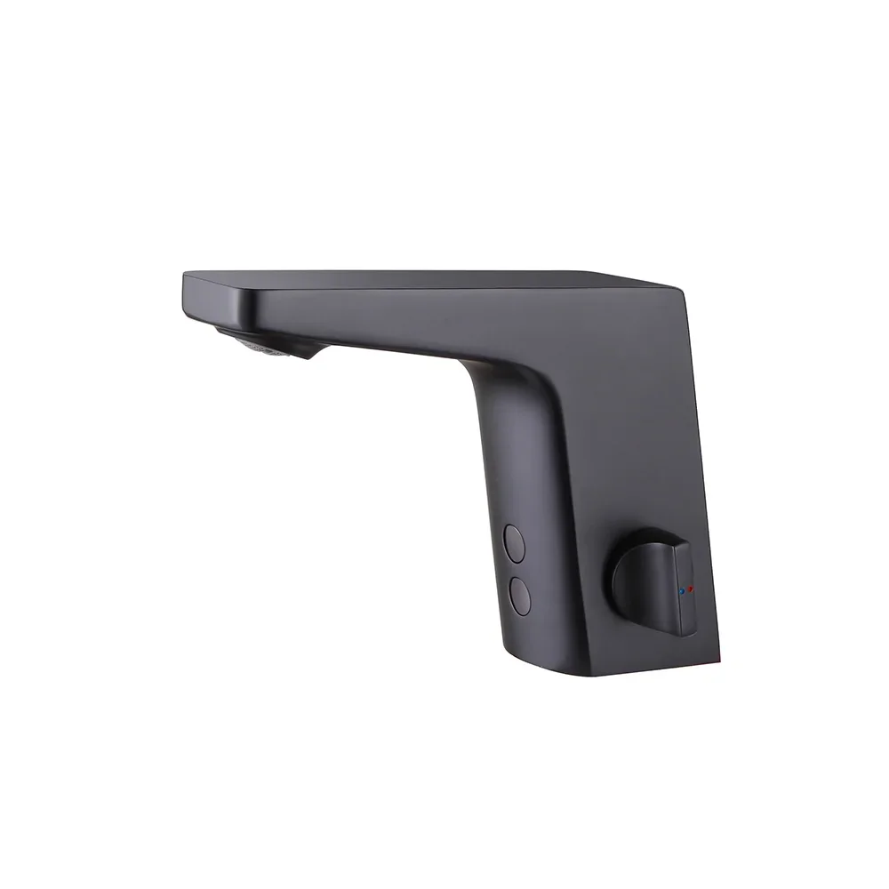 Single Hole Modern Bathroom Water Basin Faucet Deck Mounted Basin Faucets Induction Motion Sensor Faucet