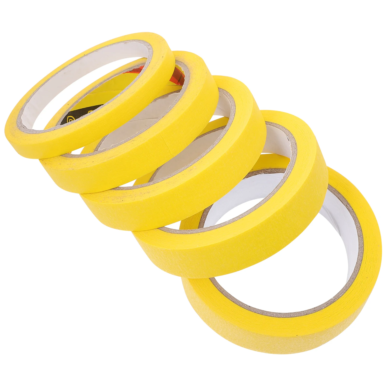 5 Rolls Masking Tape Adhesive Double Sided Paper Crepe Tapes Furniture Painter Car Painters