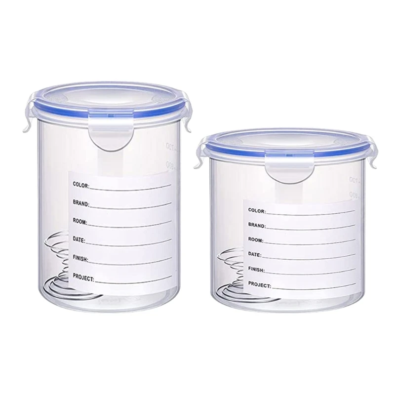 LXAF 8Pcs Paint Containers with Stainless Steel Mixing Tool Touch up Paint Cups Airtight Paint Container for Repainting Paint