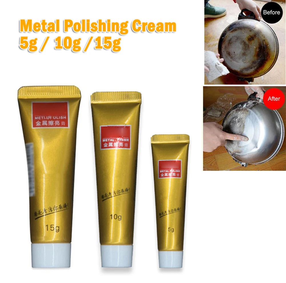 1pc 5/10/15g Metal Polishing Cream Multifunctional Cleaning Cream Rust Remover For Home Industry Auto Motorcycle Metal Polishing