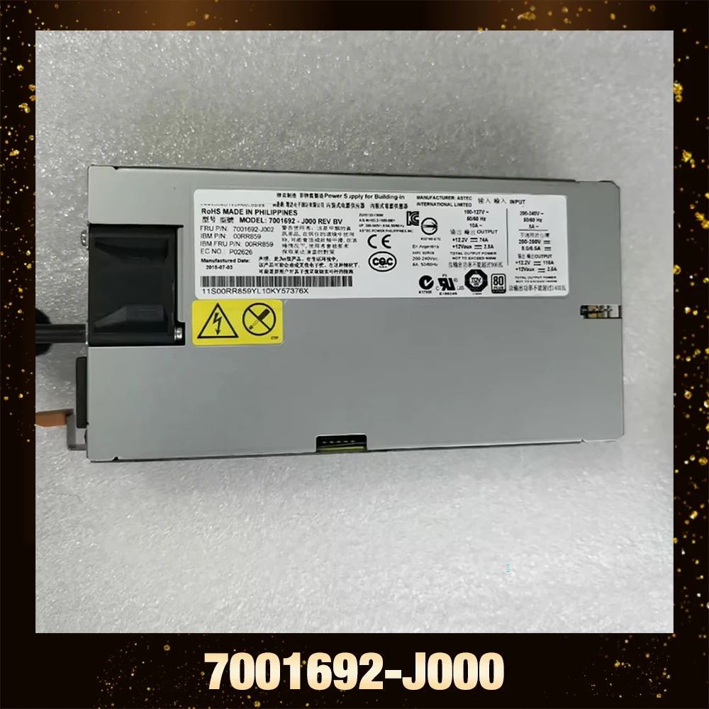 For IBM S814 S824 1400W power supply 7001692-J000 01AF048 01AF591 00RR859 01AF591