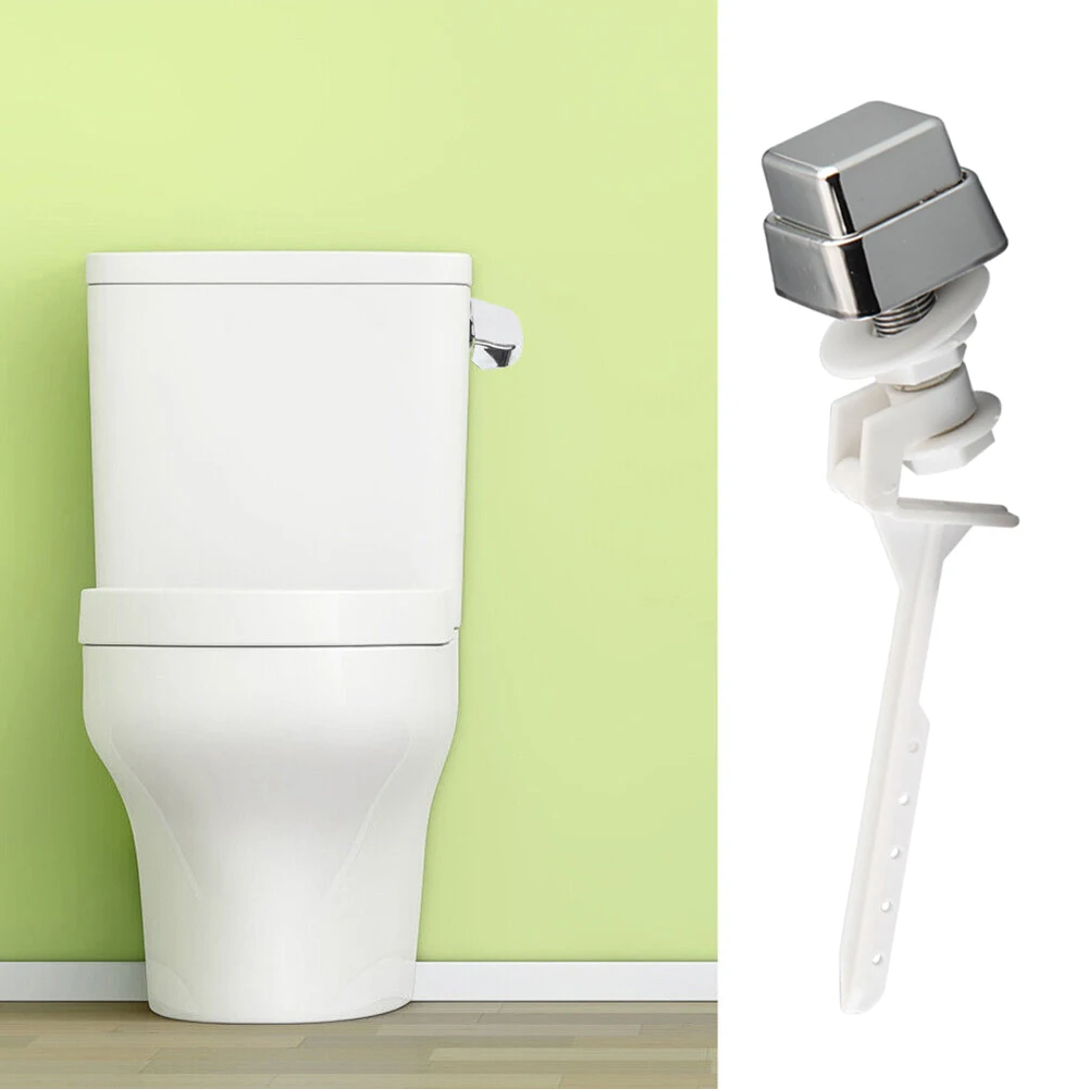 Bathroom Supplies Silver White Trip Lever Toilet Parts Accessories Plastic Replacement Spare Water-saving Bathroom