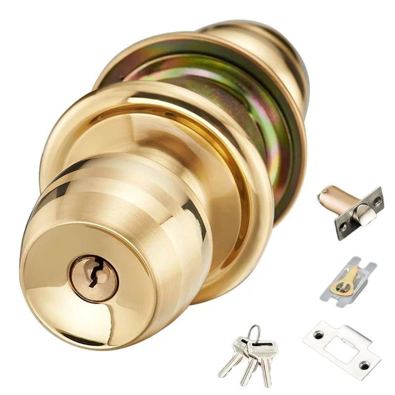 Adjustable Latches Keyed Entry Door Knob Reversible Door Knob for Homes & Office Drop shipping