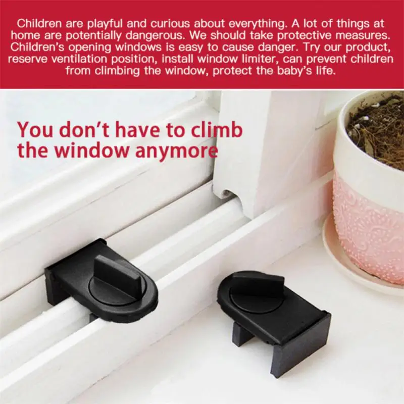 2024 Sliding Window Locks Security Window Limiter Adjustable Baby Safety Lock for Kids Children Safety