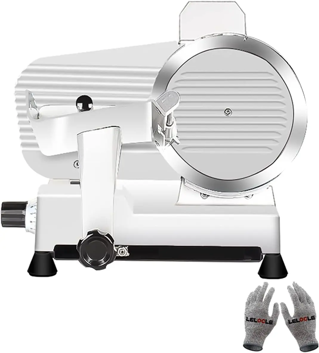 Commercial Meat Slicer,340W Frozen Meat Cheese Deli Slicer,10 inch Electric Food Slicer,Easy to Clean,Low Noises, Ho