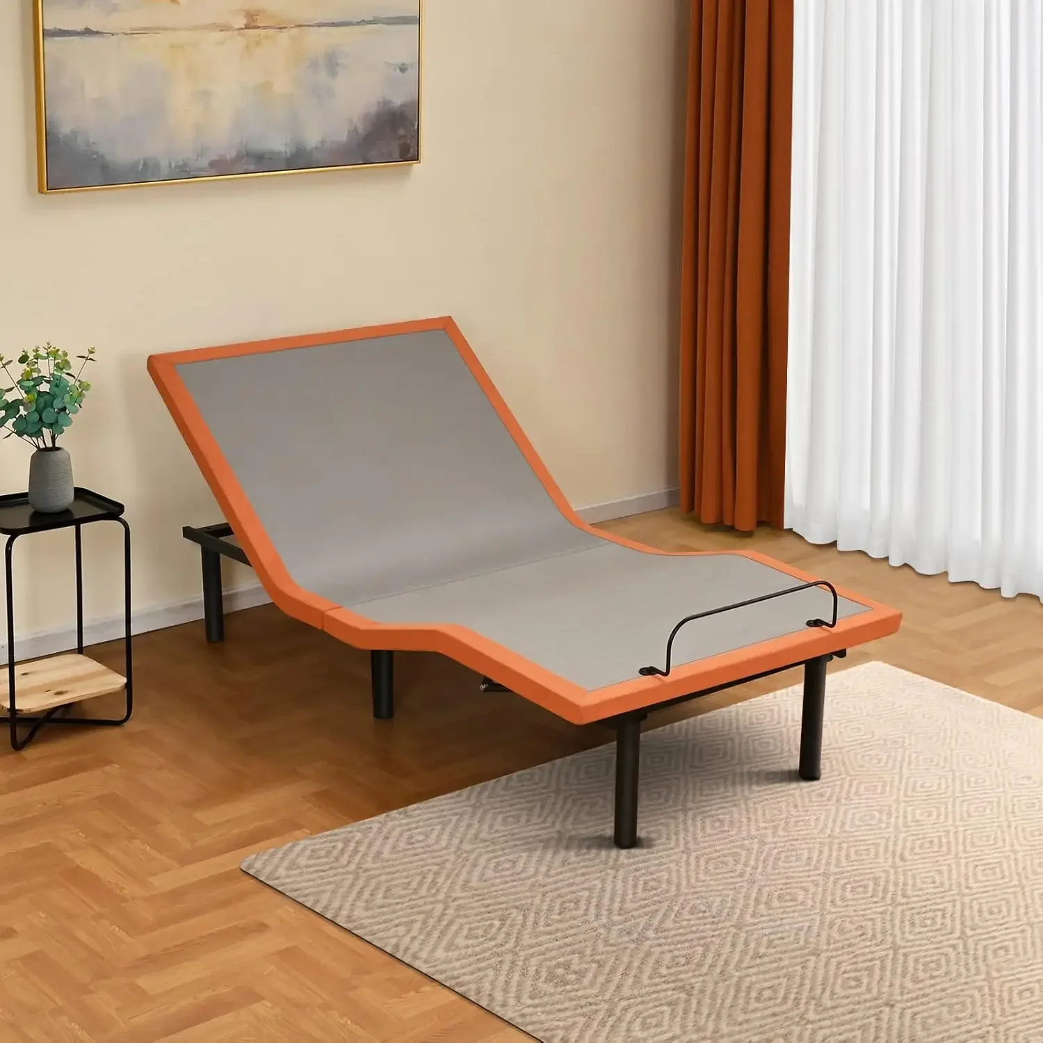 Adjustable Bed Frame - Electric Bed Base with Massage, Wireless Remote, Ergonomic Foot&Head Incline, Zero Gravity, Dual USB 