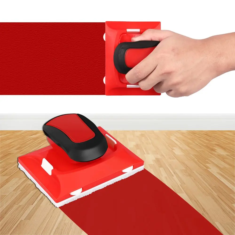 Nylon Bristles Red Paint Edger Home Interior Plastic Wall Paint Edger Trimmer Color Separator Replace Pads Paint Pad Applicator