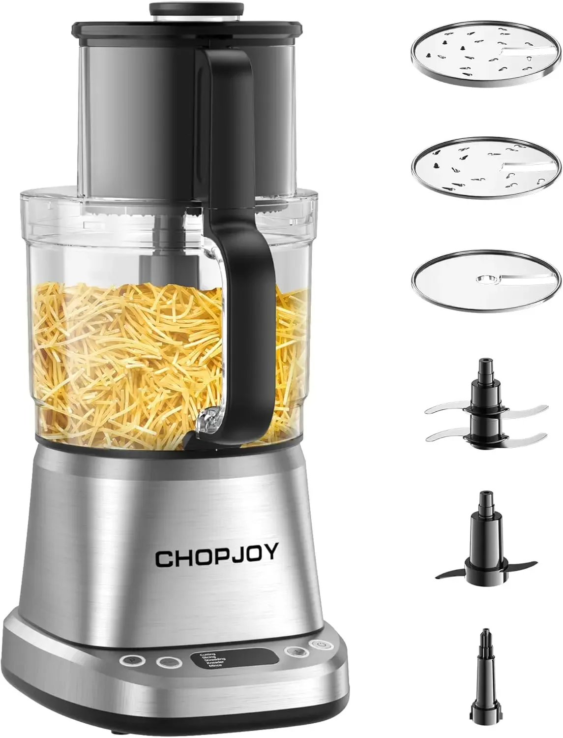 Food Processor, 800W Powerful Electric Vegetable Chopper, 14-Cup XL Bowl, Large Feed Chute, Cheese Shredding, Meat Chopping, Shr