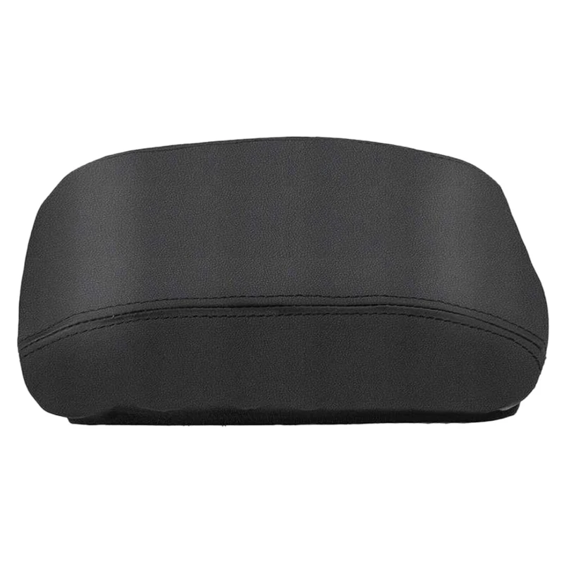 Car Leather Armrest Box Cover Center Console Arm Rest Covers for Honda/Civic 8Th Gen 2006-2011 Black Line