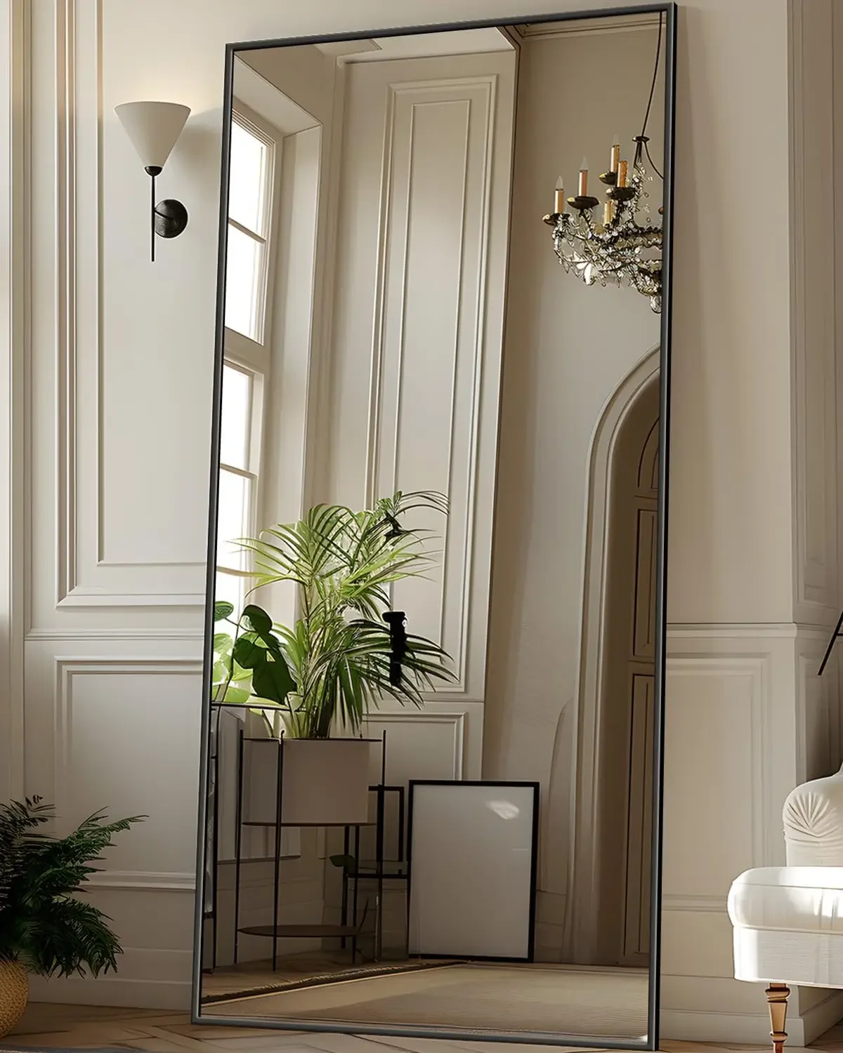 71"x28" Full Length Mirror, Floor Mirror, Full Length Mirror with Stand, Full Body Floor Mirror Bedroom Wall Mirror, L