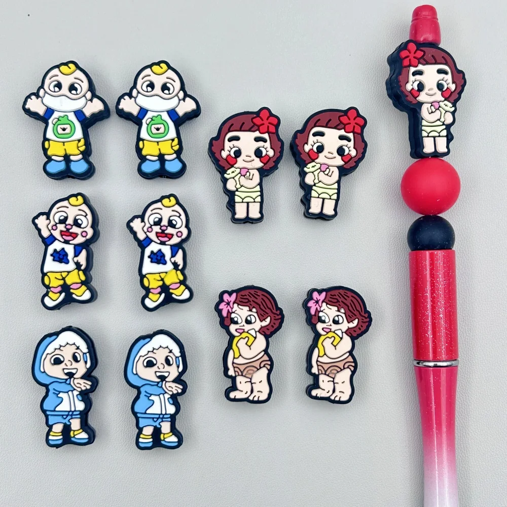 10PC DIY Cartoon Child Silicone Beads Nipple Chain Bead Pen Bead Jewelry Accessories Focal Bead Food Grade Silicon For Baby Toy
