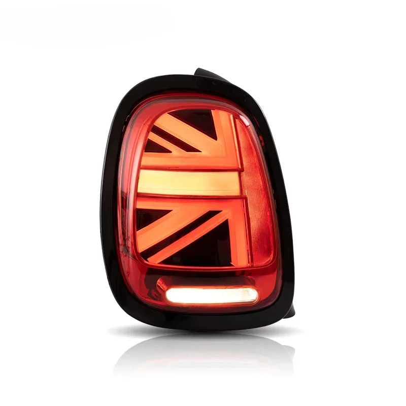 Tail Lights Assembly Fit for BMW Mini Cooper F56 2014-2019 Rear Light Strip Sequential Turn Signal, Plug-and-play, Black Housing