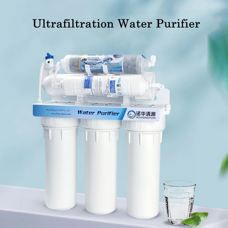 1Set 10inch Ultrafiltration Water Purifier Tap Water Filter Home Kitchen Straight Drink Machine Food Grade Filter Bottle