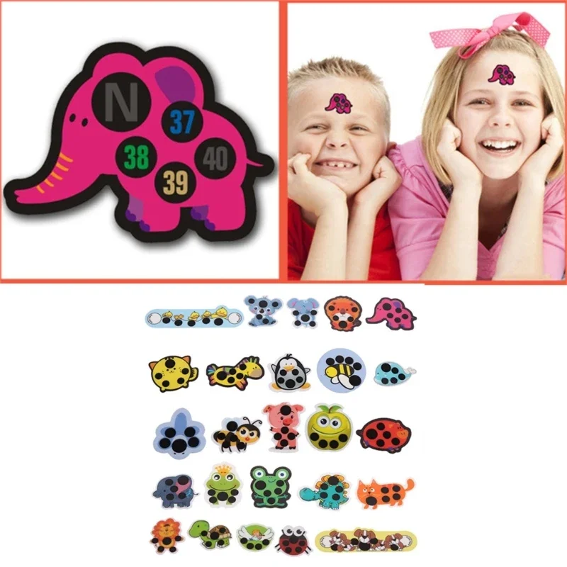 1pcs Reusable Child Forehead Temperature Sticker Thermometer LCD Digital Display Temperature Sticker for Kids Baby Care Tools