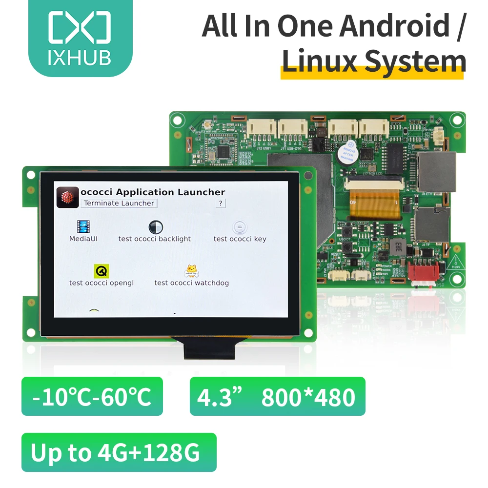 IXHUB HMI Intelligent Central IPS Screen RGB LCD display WIFI BT Ethernet RS485 RS232 TTL Android Linux Ubuntu for Smart Home