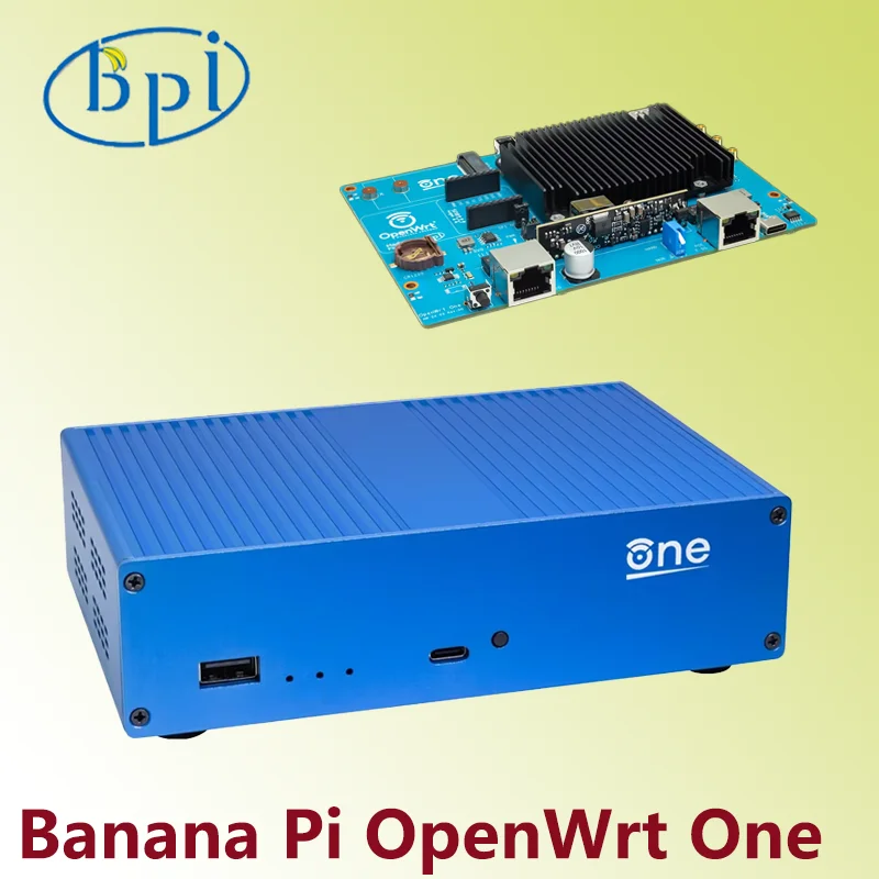 New Banana Pi OpenWrt One Mediatek MT7981B 1GB DDR4 2.5GbE RJ45 Gigabit Ethernet RJ45 256MiB SPI NAND Open Source Smart Router