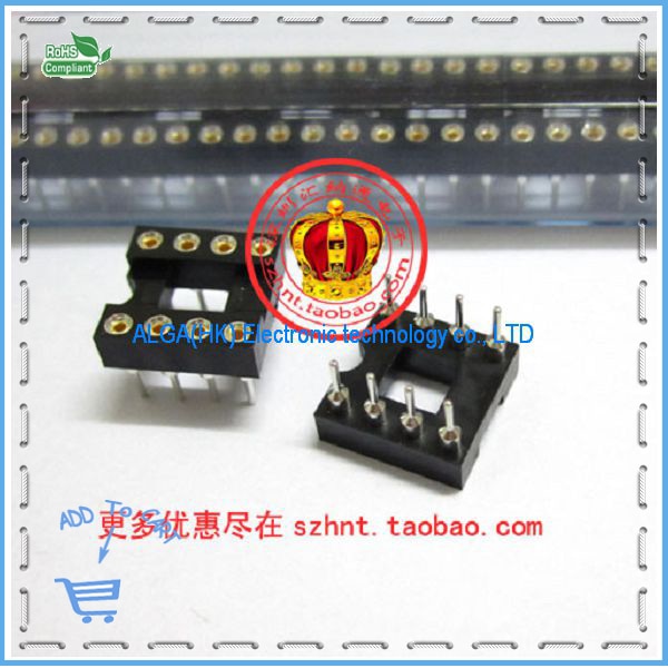 Free shipping .8P foot hole op amp socket DIP8 IC socket round pin DIP IC socket 8-pin hole seat