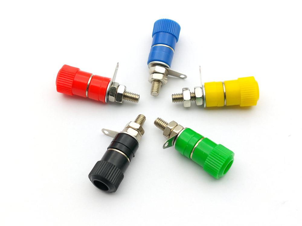 100pcs x 5 Color Binding Post Speaker 4mm Banana Plug