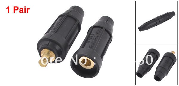 1 Pair Wire Plug 13mm 1/2" Inside Dia Rubber Welding Cable Connector Adapter Cable Joint Welder Plugs