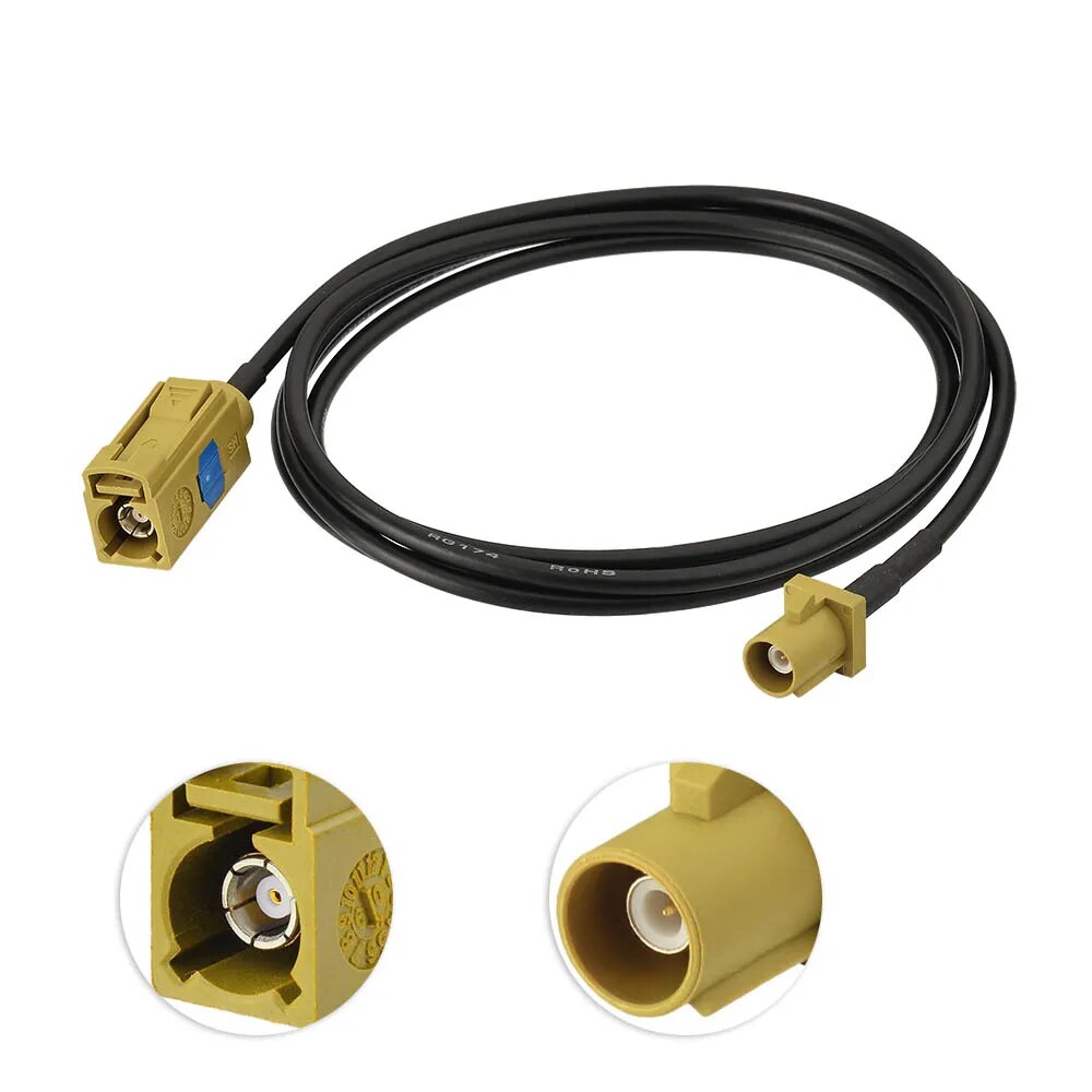 Superbat 1.5M Fakra "K" Female to Male Adapter Pigtail RG174 5FT Radio with IF Cable RF Coaxial Cable