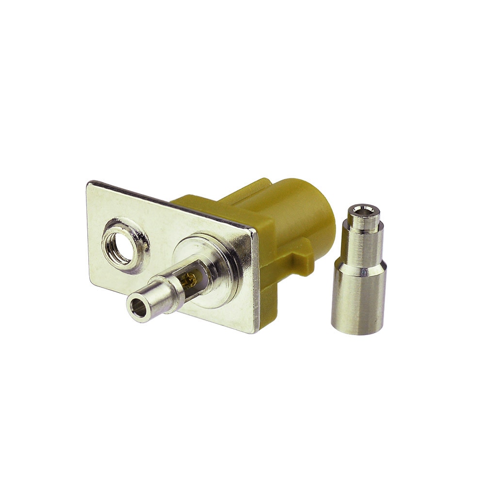 Superbat Antenna Connector Fakra Male Straight for Yellow Car GSM Radio 50 Ohm with IF for 1.13mm 1.37mm RG178 Cable