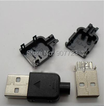 1pc DIY USB 2.0 A Male Assembly Adapter Connector Plug Socket