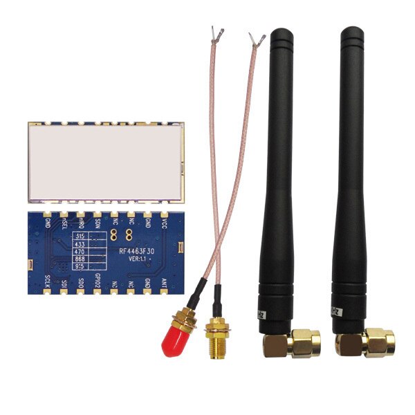 2sets/lot RF4463F30 - 3km 470MHz | 433MHz FSK Si4463 embedded high power long range front end RF wireless transceiver module