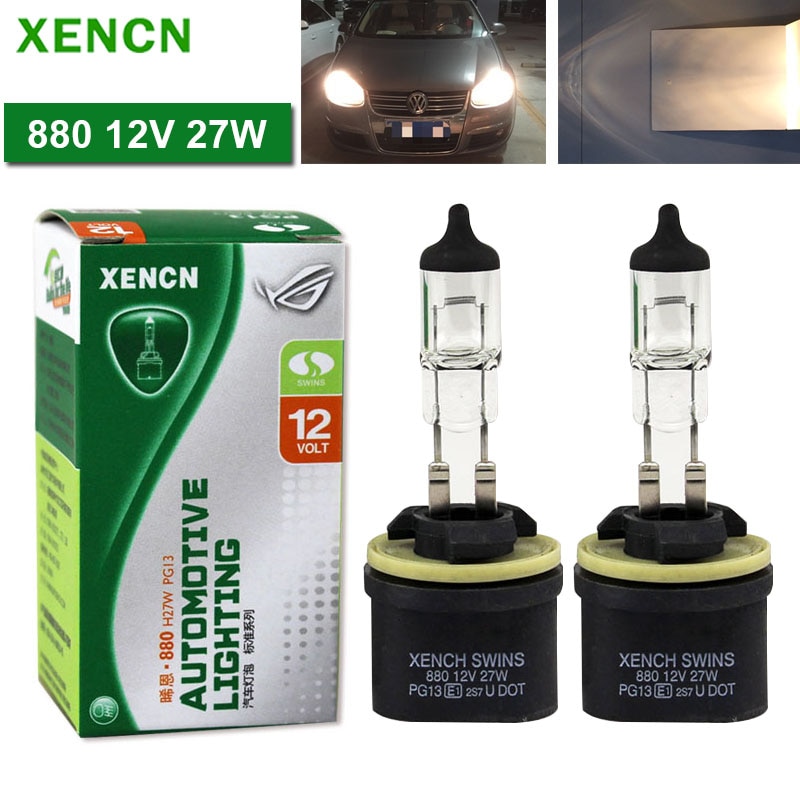 XENCN 880 12V 27W Clear Series 3200K Original Car Headlight Halogen Bulbs Auto Fog Lamp DOT Free Shipping 2pcs