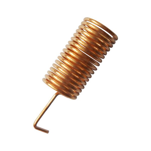 10pcs/lot SW433-TH10 - 433MHz 11.3mm helical antenna 2.15 dBi Goldern Copper spring RF antennas