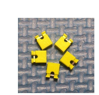 2000pcs/lot 2.54mm Yellow Open Type Mini Jumper for Pin Header