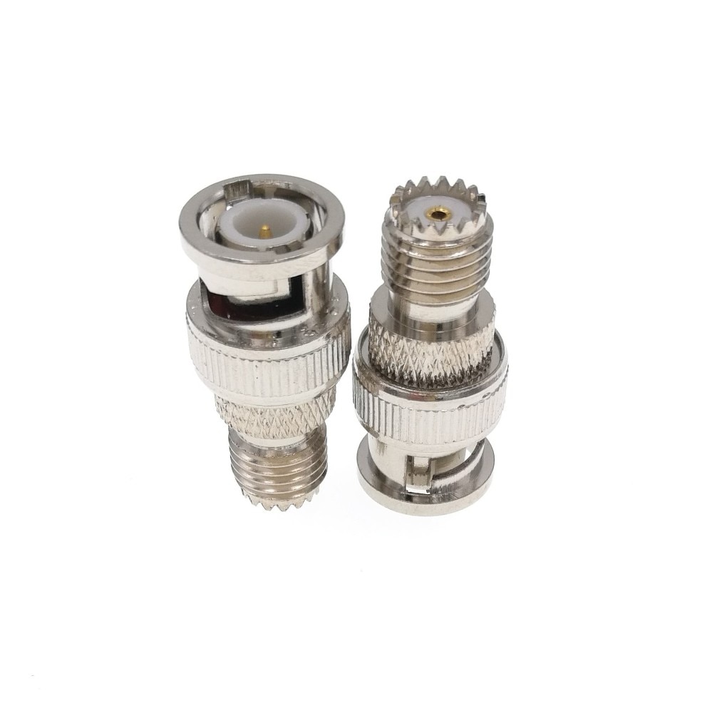 BNC Male Plug To Mini UHF MiniUHF Female Jack Center RF Adapter Connector