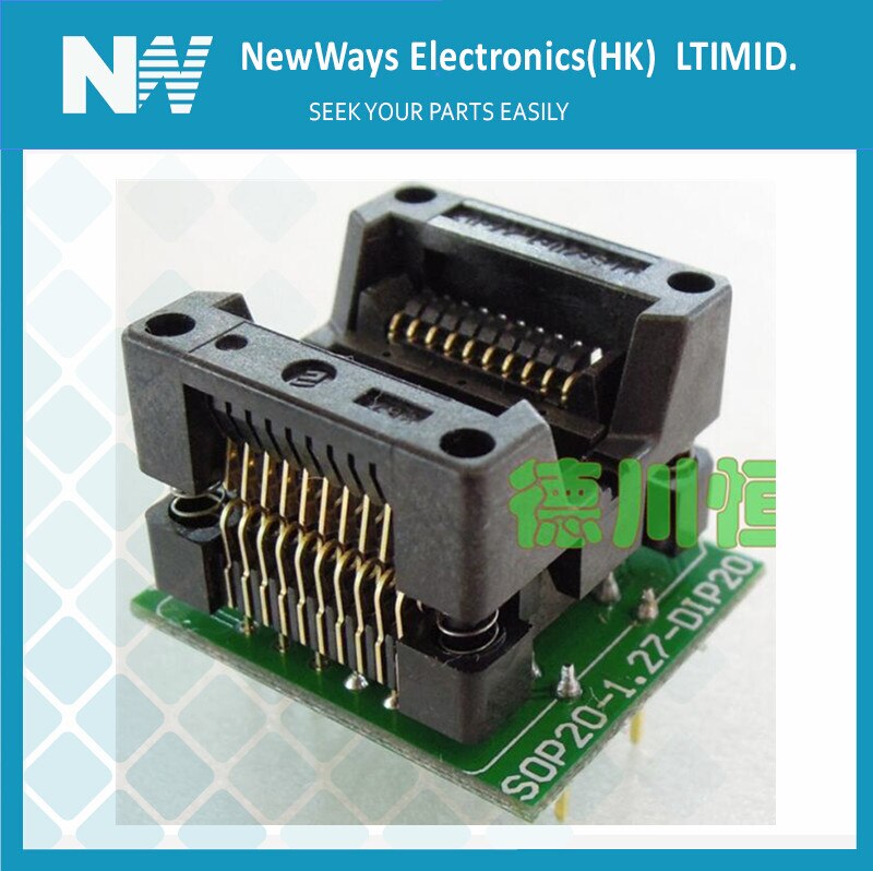 IC Socket Sop20 to dip20 cnv-sop-dip20 ots-20-1.27mm programmer adapter