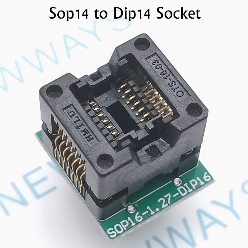 Sop14 Change To Dip14 Ots-14-1.27Mm Cnv-Sop-Ndip16-14P Programmer Adapter