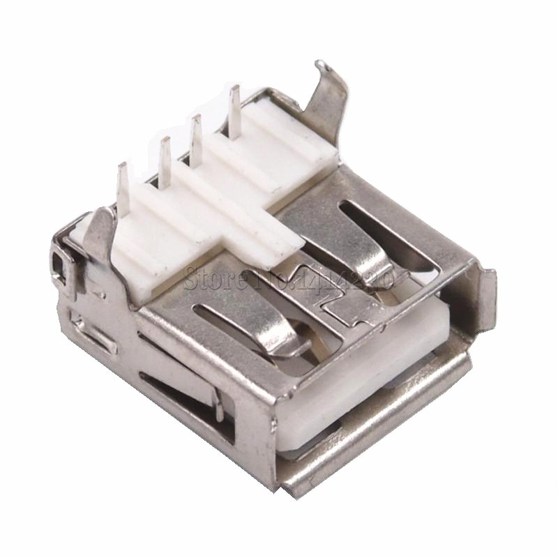 2023 Hot Sale 10Pcs USB Type A Standard Port Female Solder Jacks Connector PCB Socket USB-A type