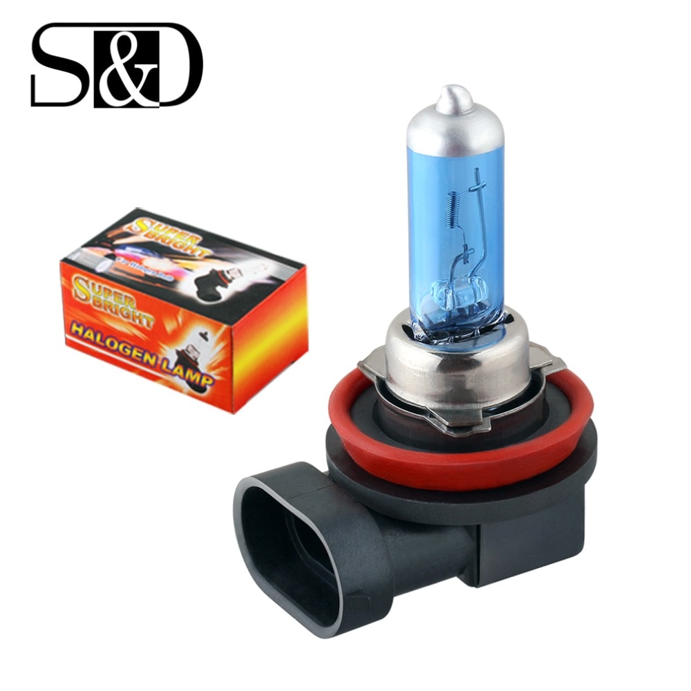 H8 35W Halogen Bulbs super white Headlights fog lamps light running Car Light Source parking 12V High Power D030
