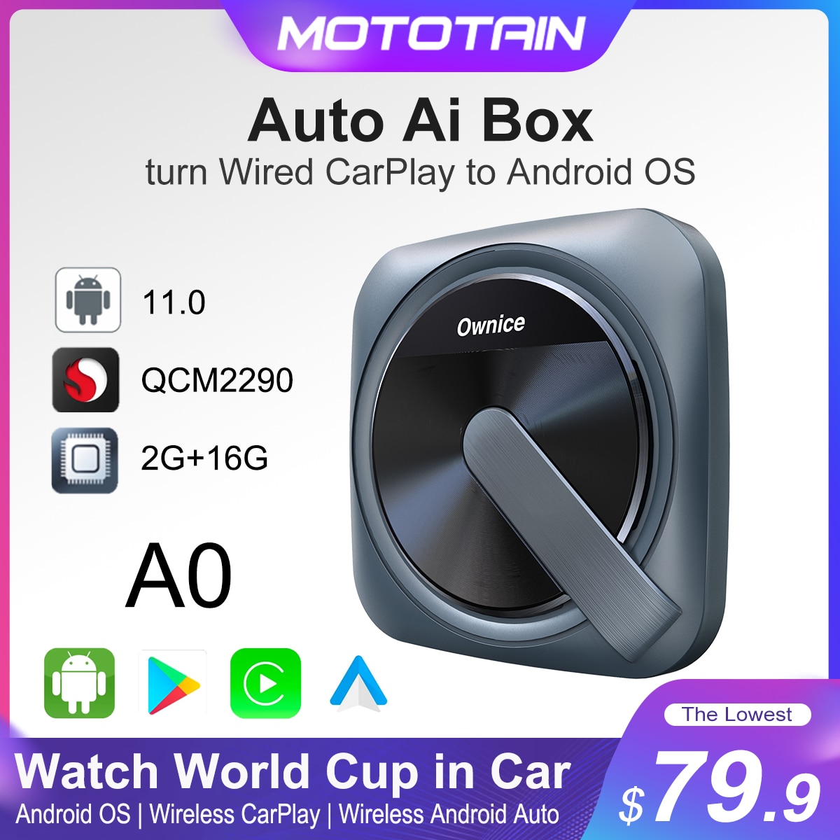 Ownice CarPlay Mini Dongle Ai Box Wired to Wireless CarPlay Android 11 Auto For VW Audi Benz Mazda Toyota For Netflix YouTube