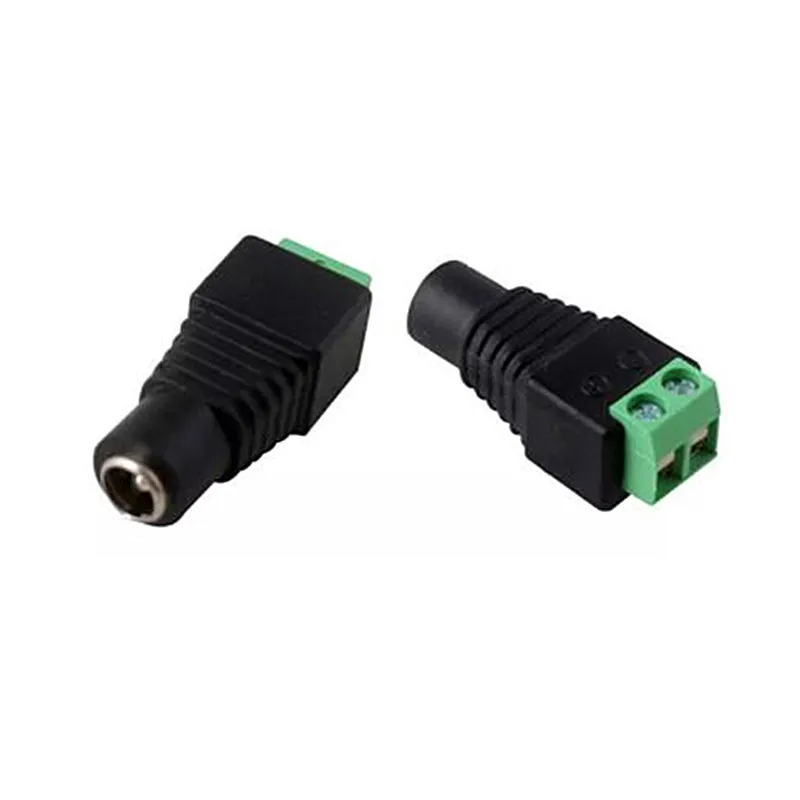 10Pcs/lot 5.5x2.1mm DC Power Female Plug Jack Adapter Connector Plug for CCTV Single Color LED Light