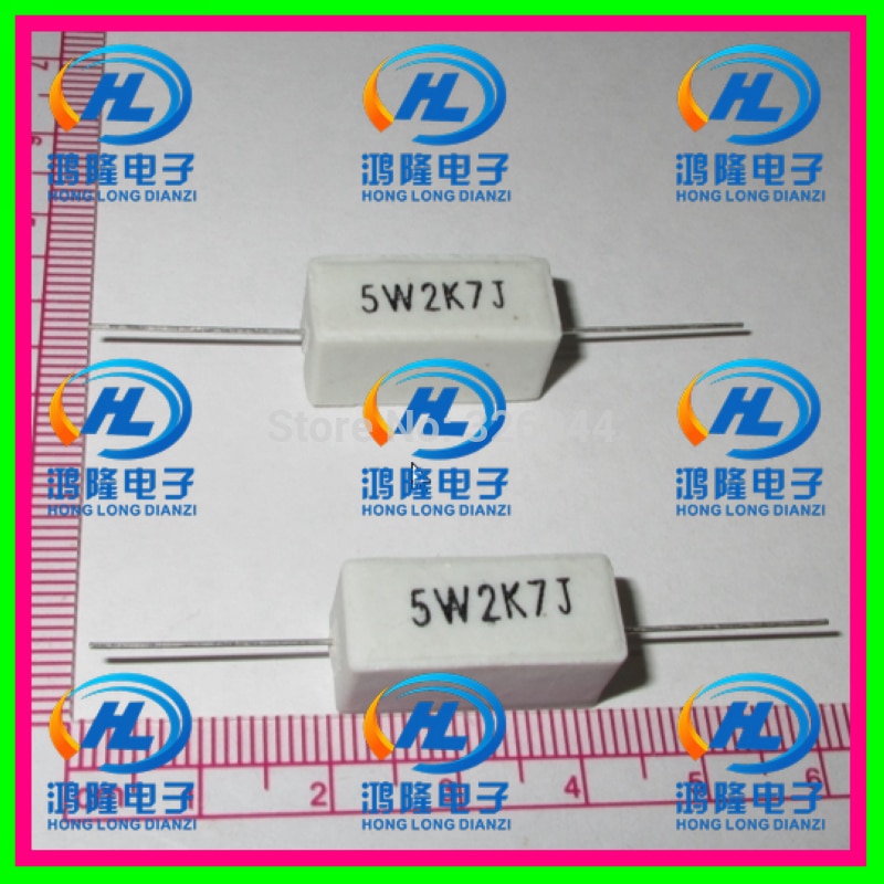 (10pcs/lot) 5W 2.7K ohm +/-5% / 5W 2.7K ohm 5% / 5W 2.7KRJ /5W2K7J