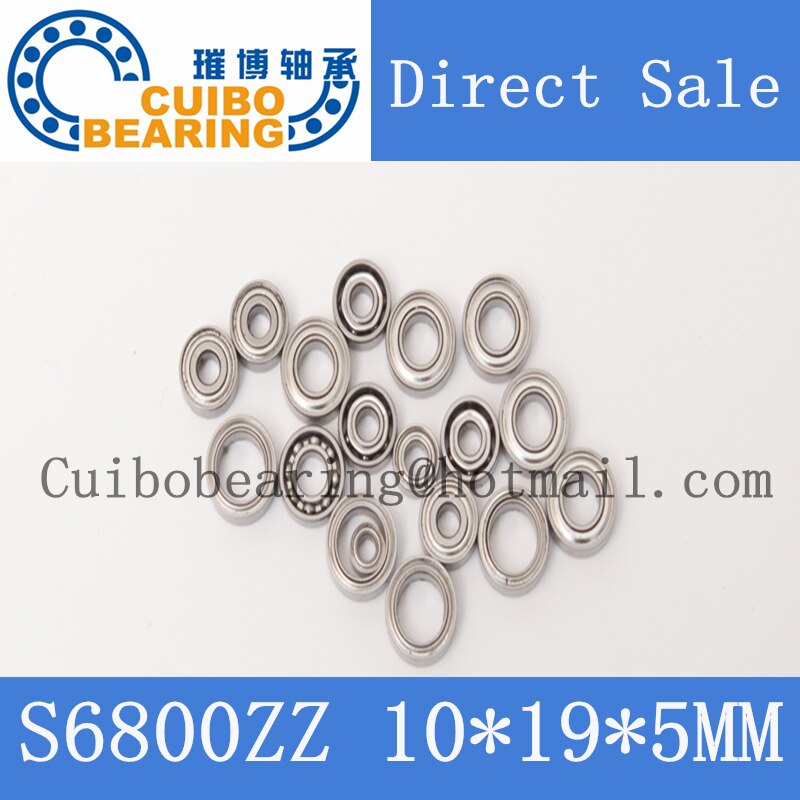 S6800 SUS440C environmental corrosion resistant stainless steel deep groove ball bearings S6800ZZ 10*19*5 mm