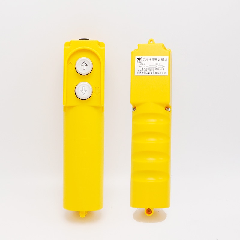 COB-61DR Waterproof Hoist Crane Pendant Control Station Push Botton Emergency Stop Switch UP DOWN 2 Buttons 40UF