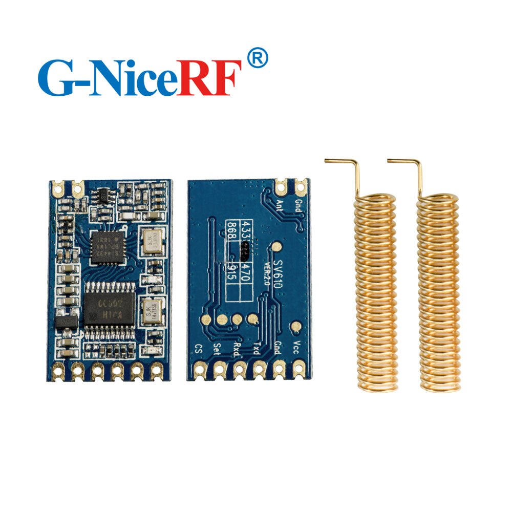 8PCSLot SV610 100mW TTL 433MHz Transceiver RF Module